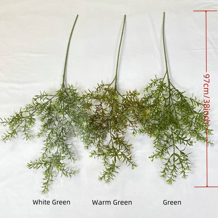 ACNITE(We cover U.S. import duties) - Wholesale Artificial plant - 38“ Artificial Green grass leaves faux plant branches7