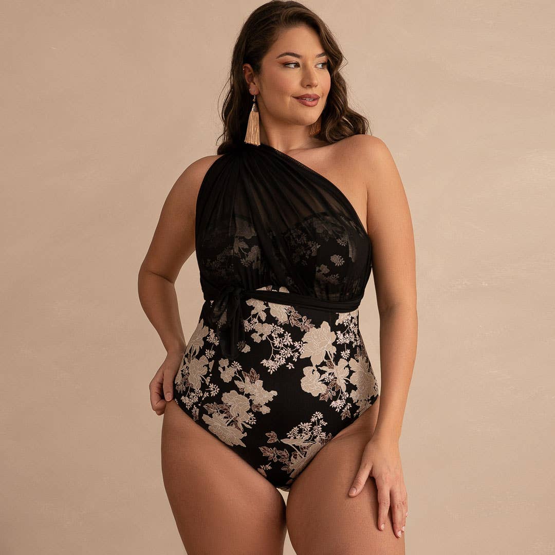 Plus Size Polymorphic One-piece Swimwear Peony for wholesale on Faire7