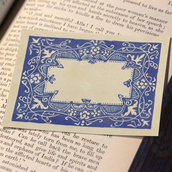 Ebon et Noir LLC – wholesale Boktallrik – Blommig frise, gummierade papper Ex-Libris bokplattor eller etiketter