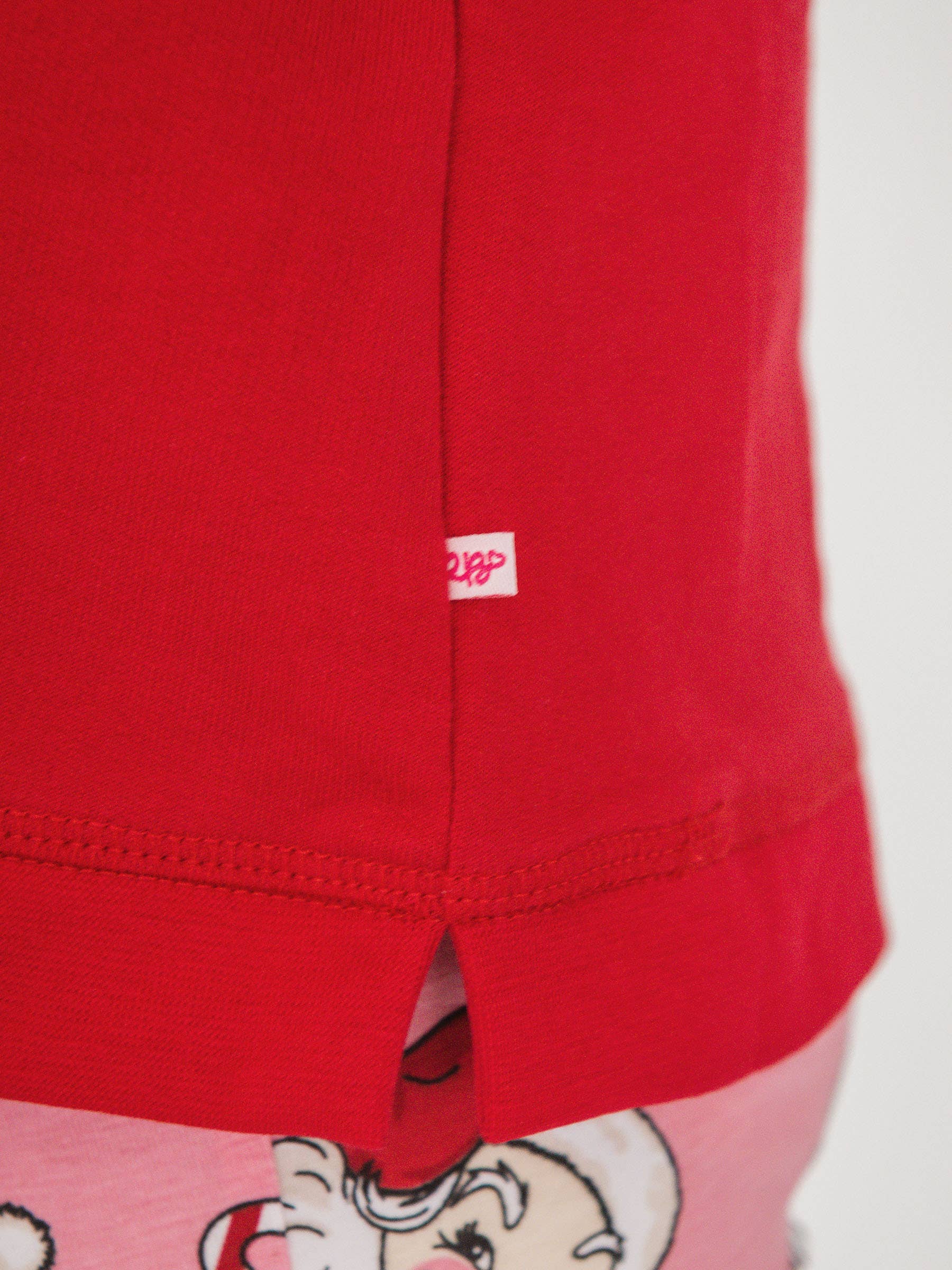 Rouge Sweat-shirt rouge en tricot à volants pour filles en vente sur Faire3