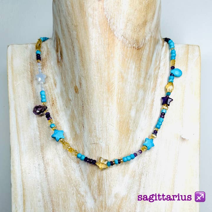 Horoscope Supercharged Birthstone Gemstone Necklace for wholesale by Clarke Palmer