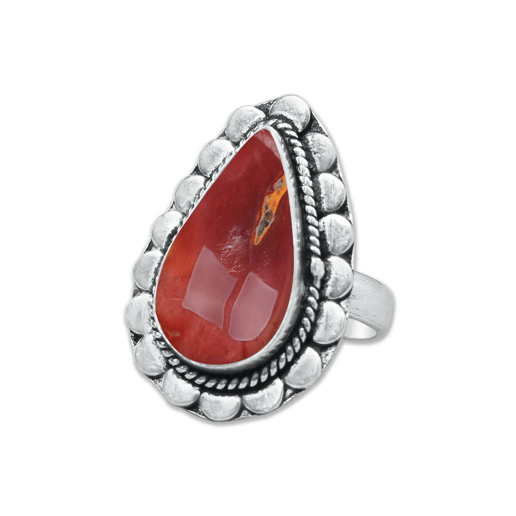 Handmade Jewels - Wholesale Cocktail/Statement Ring - Mookaite Jasper Rings – Handmade, Silver-Plated, Bold Earth Tones (Made to Order)7