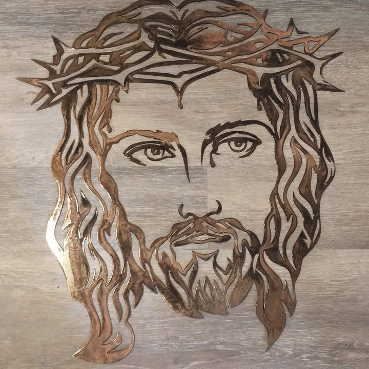 Jesus Face - Copper for wholesale by Tydewater Metalworks