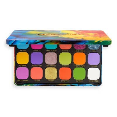 Makeup Revolution Forever Flawless Øjenskygge Palette Bird of Paradise 0,54oz - Ufuldkommen Æske for engroshandel hos This is Beauty
