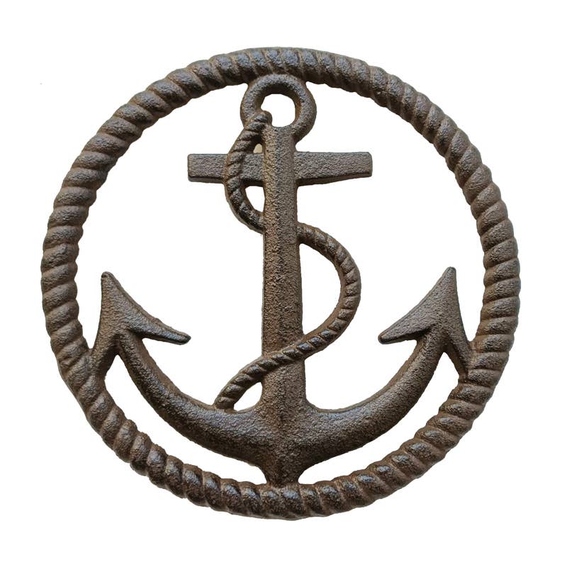CB Home Collection - Wholesale Trivet - Anchor Cast Iron Trivet - Nautical Kitchen Decor0