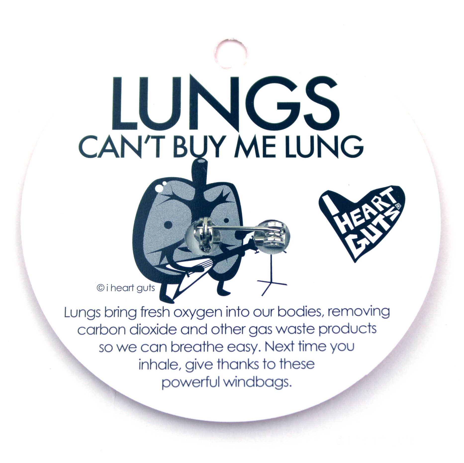I Heart Guts | Organ Plushies Wholesale - Wholesale Lapel Pin/Button - Lungs Lapel Pin - I Lung You4