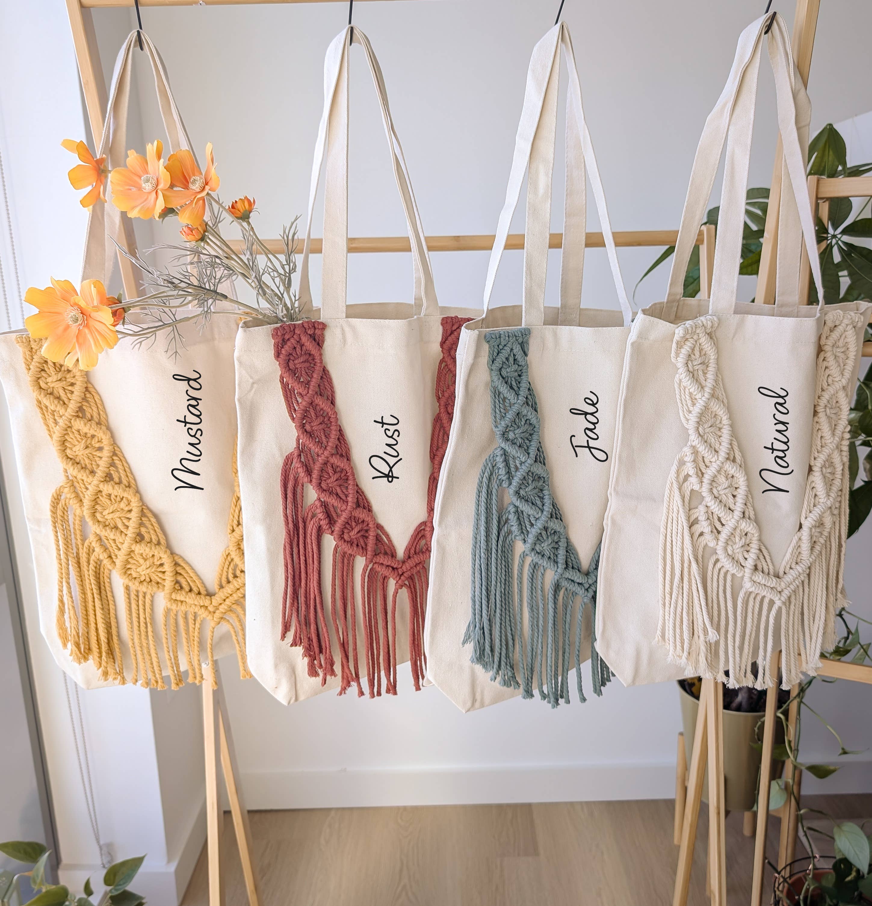 The Artisanal Bazaar - Wholesale Tote Bag - Unisex - Handmade Macrame Canvas Tote Bag for Beach, Market, Everyday5