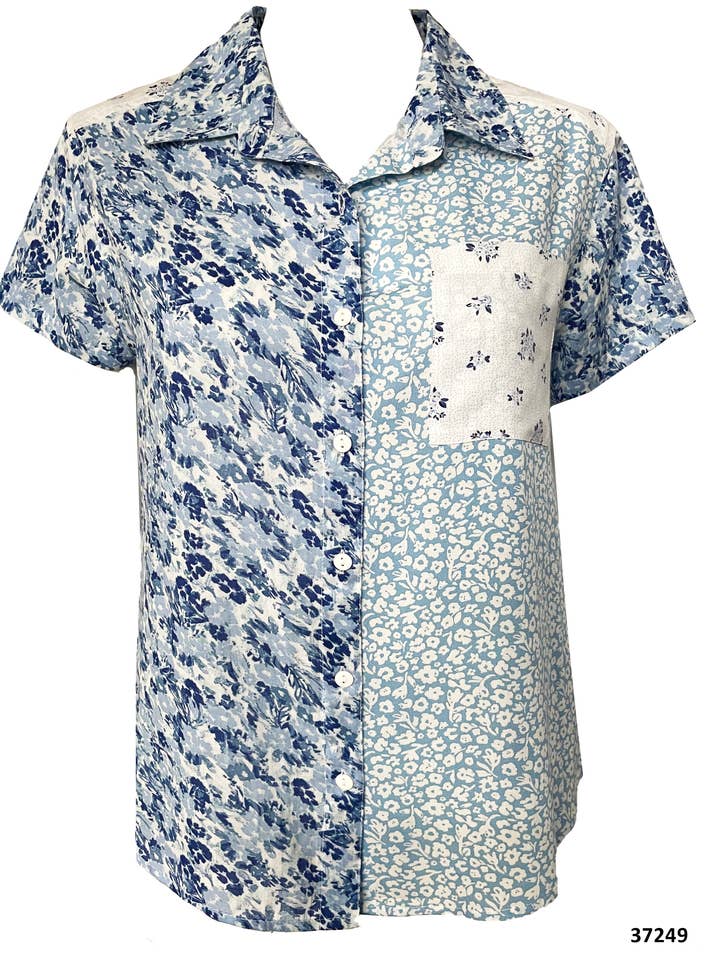 Soft printed ditsy print top for wholesale by 1 Bliss lane