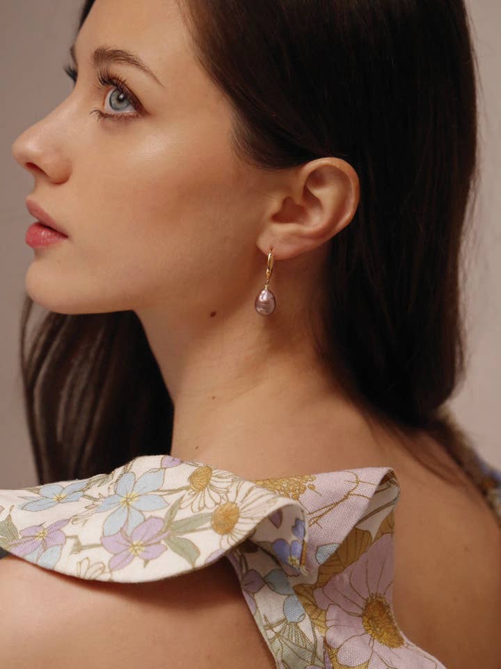Viola Pearl Earrings for wholesale by Katy Faye