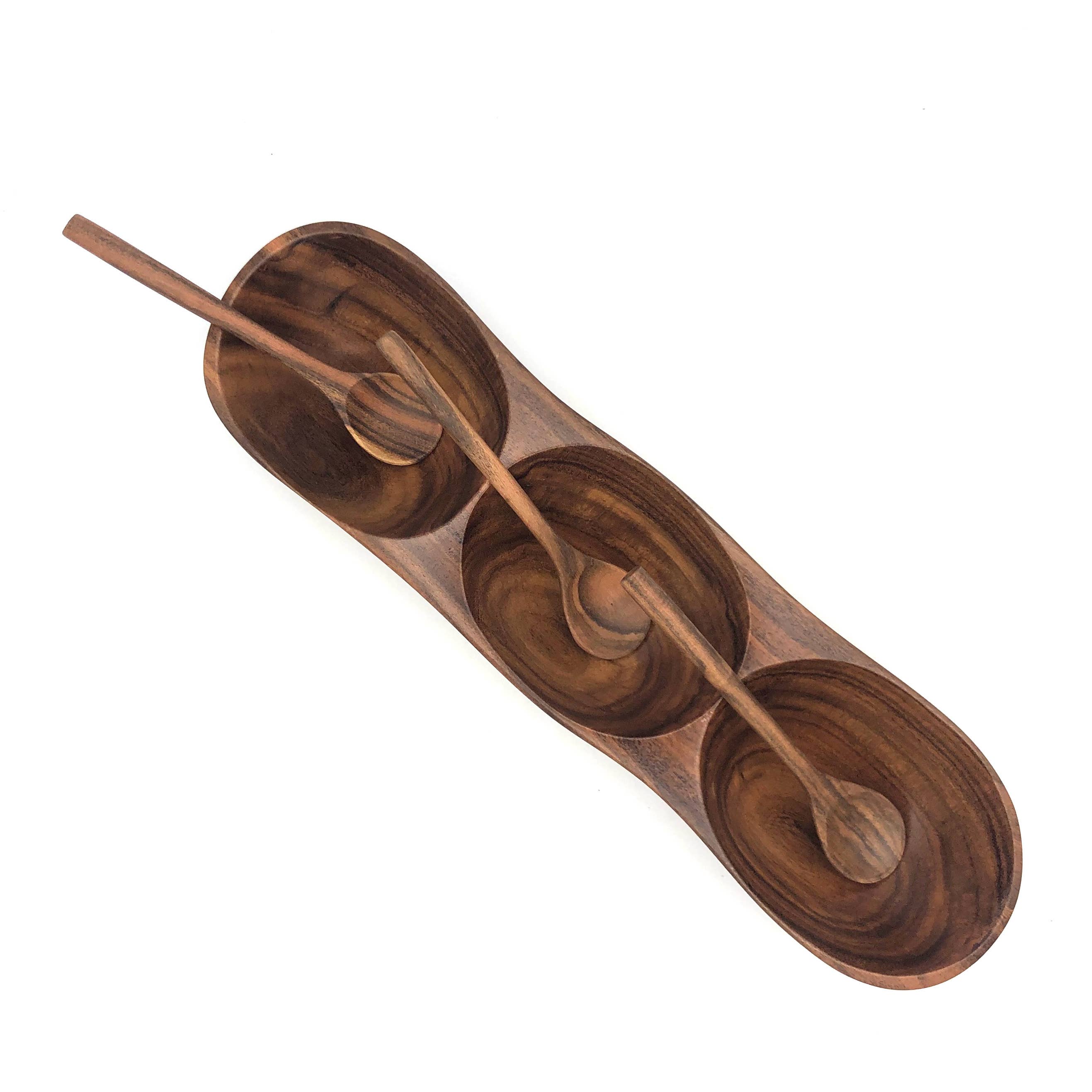 Women of the Cloud Forest - Wholesale Serve Bowl - Tropical Hardwood Salsa Dish Large2