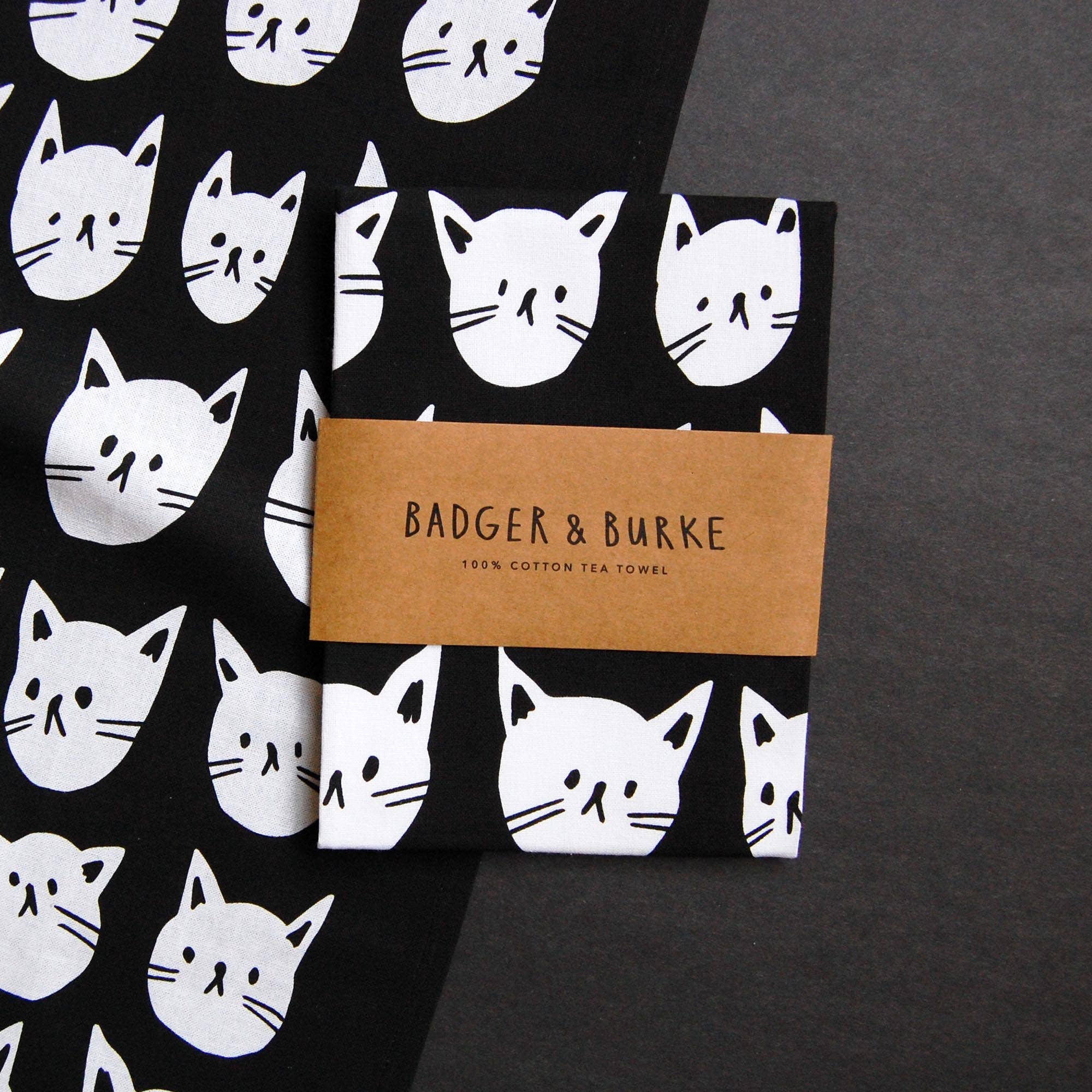 Badger & Burke – wholesale Kökshandduk – Many Cats kökshandduk i 100 % bomull2