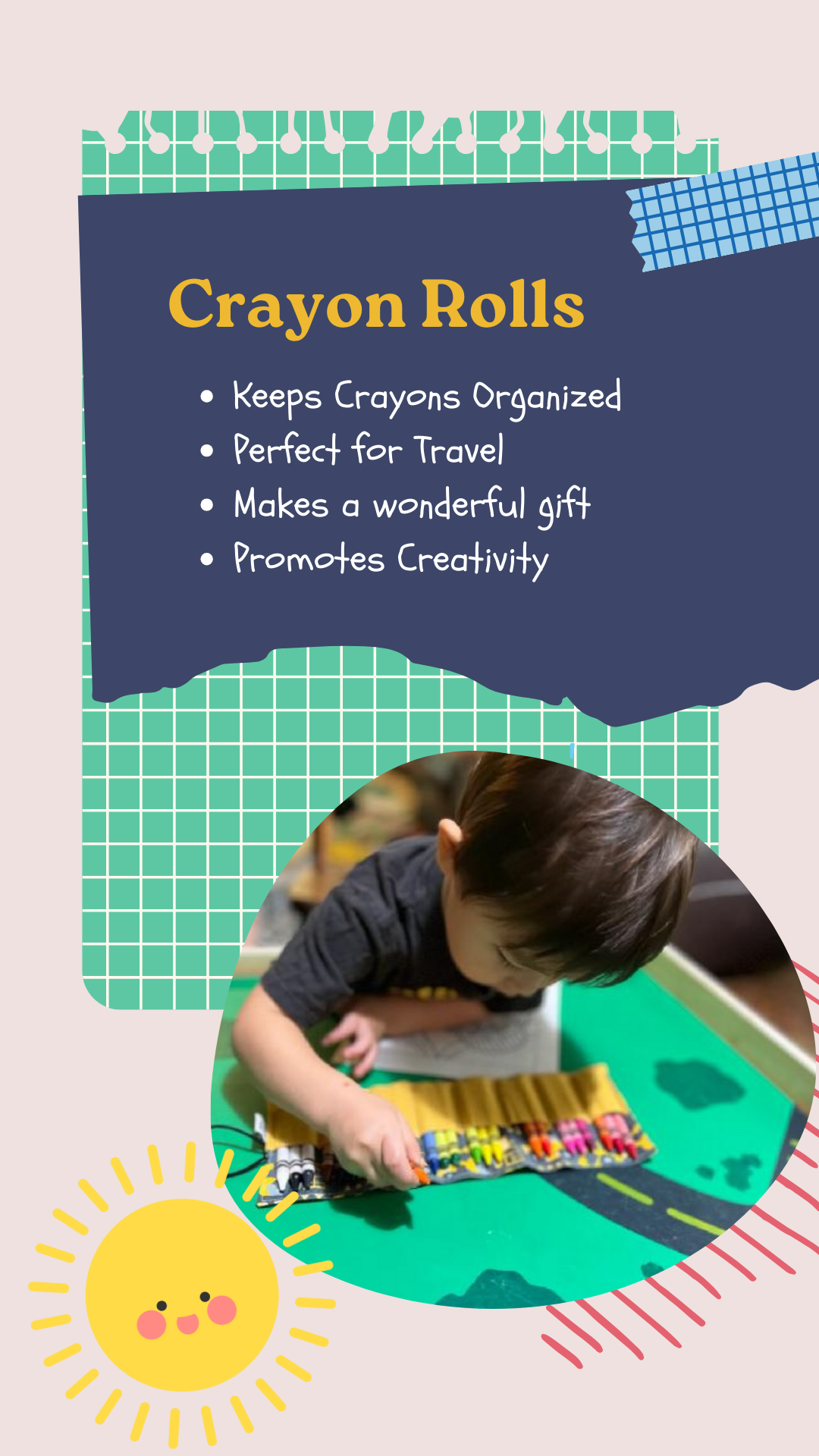 PaperFromHeaven - Wholesale Crayons – Child & baby - Fox Crayon Roll • Forest Friends Kids Gifts • Woodland Theme8