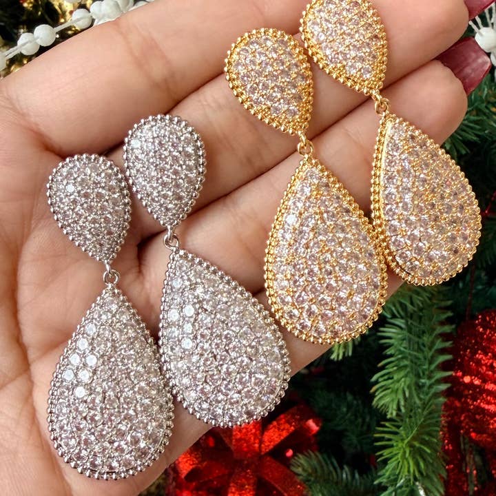 Boucles d'oreilles Double Larme Luxe pour la vente par E ACCESORIES JEWERLY