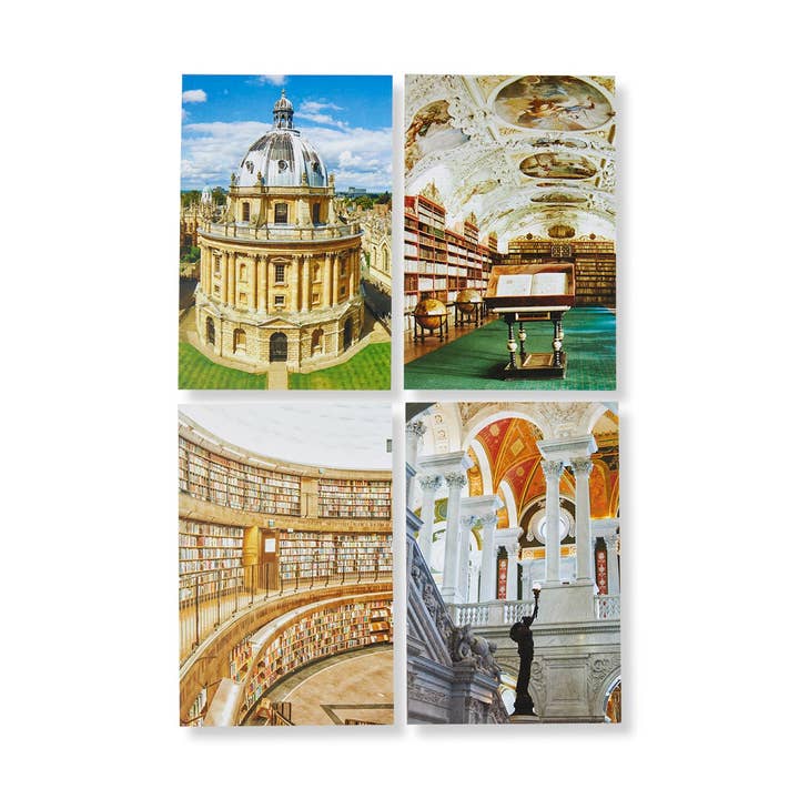Iconic Libraries Postcards (set of 16) for wholesale by Levenger