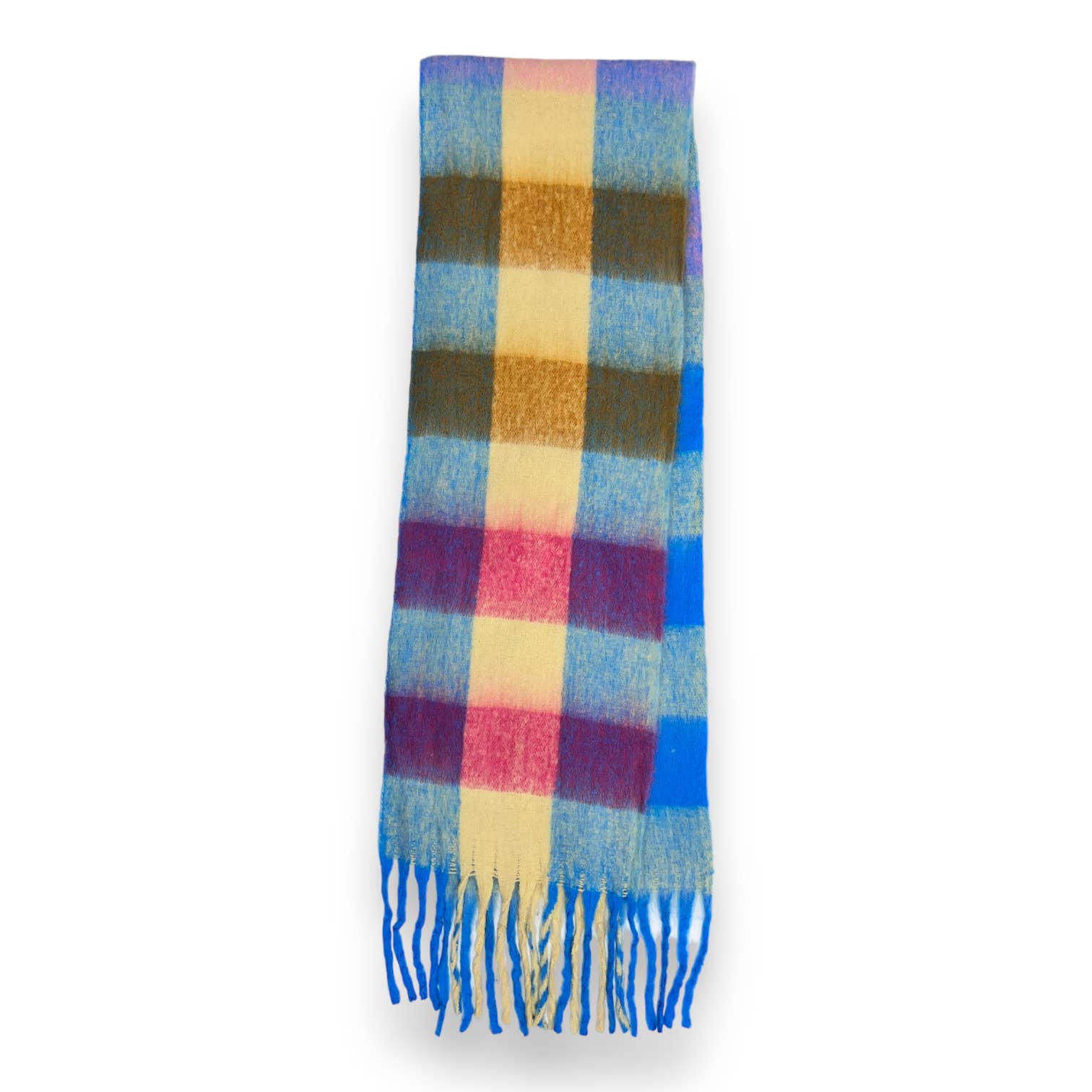 London Scarves - Vendita all'ingrosso Sciarpa - Donna - Sciarpa in morbido tessuto a quadri, 16 colori, rifinita con nappine36