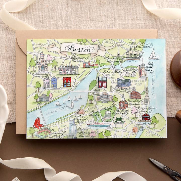 Boston, Massachusetts Vis kort for engroshandel hos Designs by Robyn Love