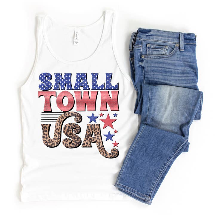 Small Town USA Patriotic Tee for wholesale by Southern Attitude Designs Inc
