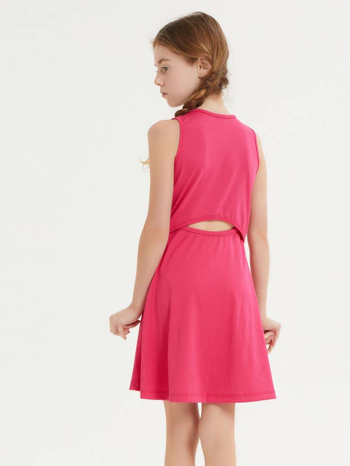 Good Girl - Vendita all'ingrosso Vestito - Bambini - Abito aderente e svasato senza maniche con scollo sul retro