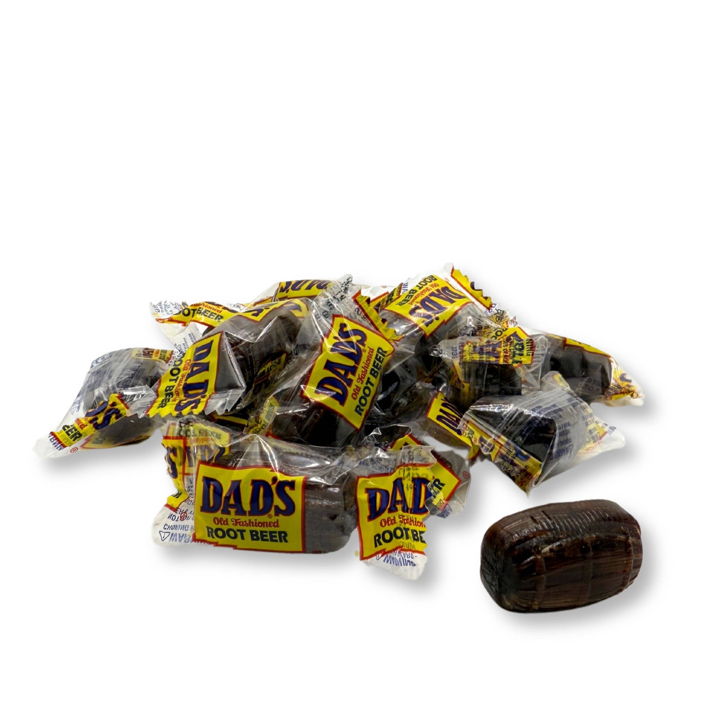 Candy In Bulk - Vente Bonbons durs - Bonbons durs en forme de tonneaux de Root Beer Dad's – Emballés individuellement – Pack économique en vrac0