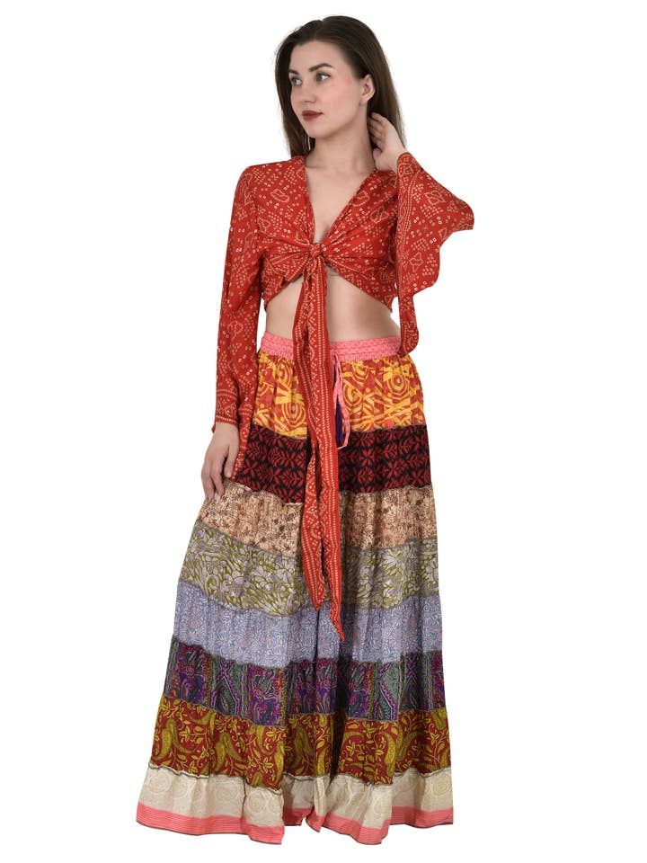 The Eastern Loom - Vente Pantalon – unisexe - Assortiment : pantalons à volants, pantalon de yoga hippie, vêtements de détente confortables3