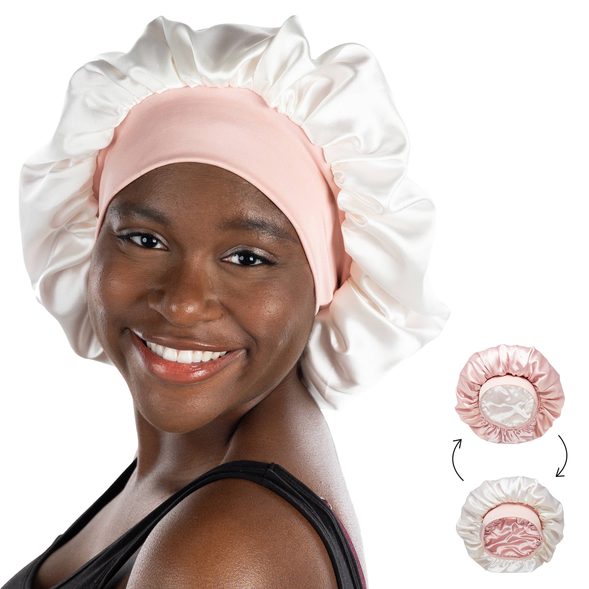 Funky Junque - Wholesale Sleep Cap / Bonnet - Women's - Reversible Satin Silk Bonnet for Sleeping Double Layered2