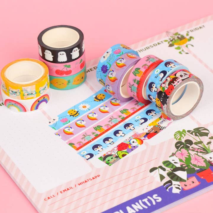 Studio Inktvis – Großhandel Washi-Tape – Washi Tape mit kawaii Einhorn, Yoda, Sushi, Panda, Regenbogen und mehr7
