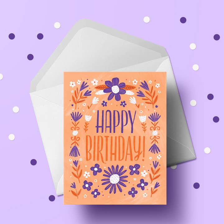 Happy Birthday Flower Shop Greeting Card for wholesale by Kay Wolfersperger