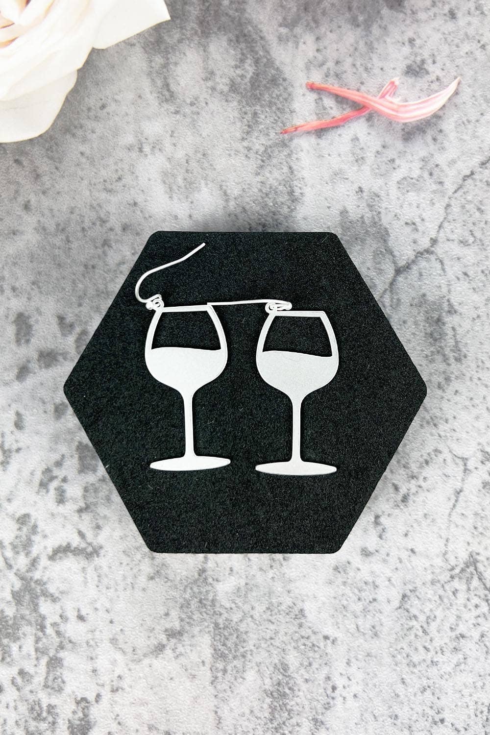 JHP Collection - Wholesale Dangle Earrings - WINE GLASS SHAPE FILIGREE HOOK EARRING4