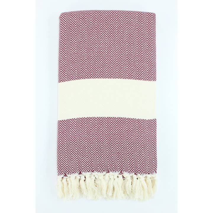 Premium Turkish Herringbone Pattern Towel for wholesale by TURKISH LINEN & TOWELS