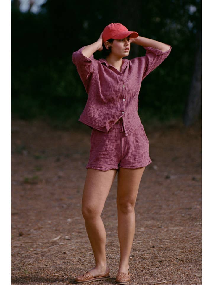 Nénés - Wholesale Shorts - Women's - Short Marra - Plum