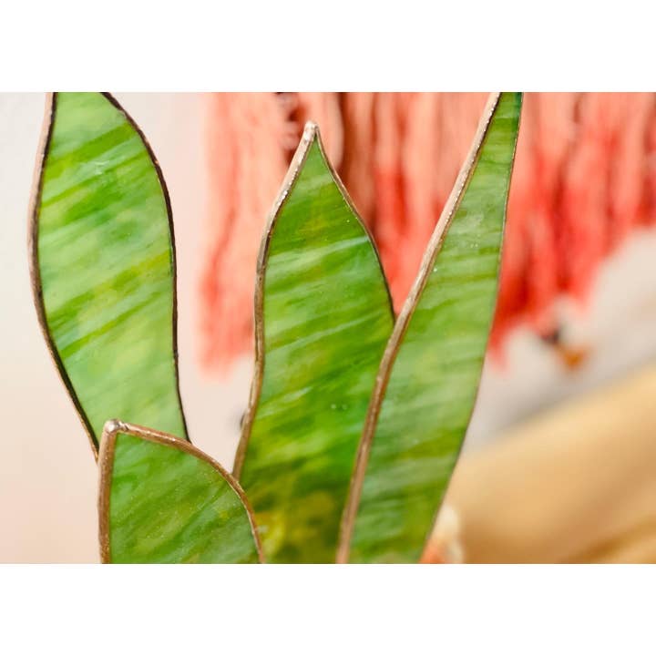 Samara Designs Studio – Planta artificial por atacado – Planta de cobra de vitral2