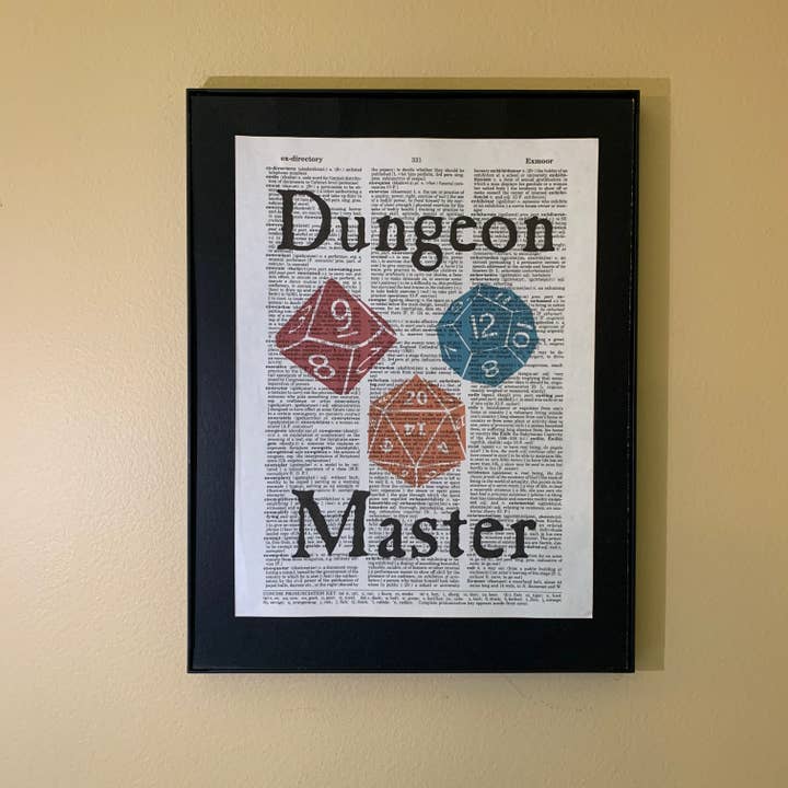 Bookish Birds - Wholesale Art Print - Dungeon Master | Dictionary Print | Vintage Art1