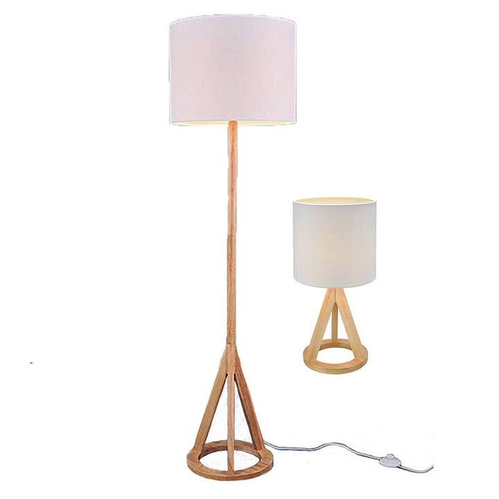 Bishop Natural Wood Base Lamp for wholesale by K LIVING