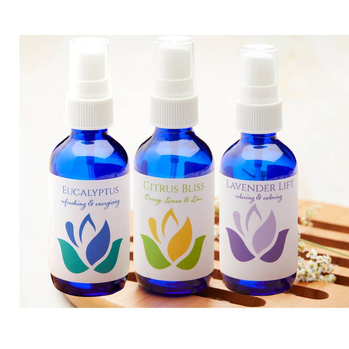 Room Spray Trio Set för detaljhandeln | Lav, Citrus, Eucalyptus för wholesale av B. Divine Aromatherapy