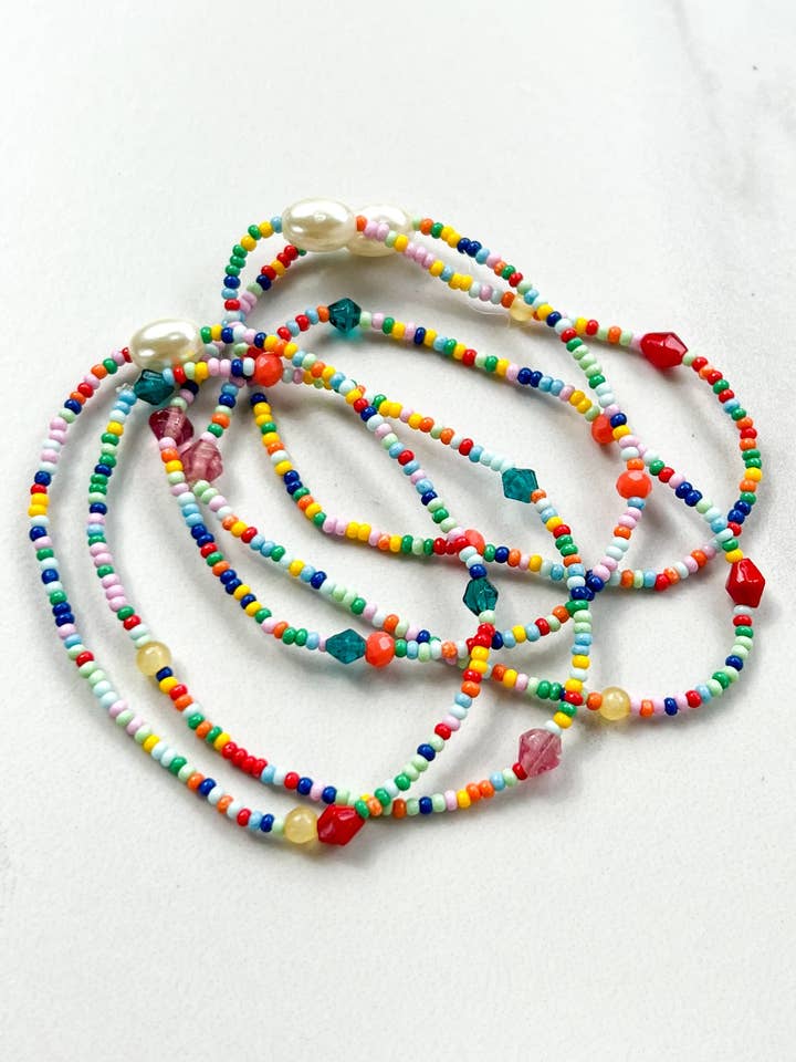 Pearl Bracelet Set Multi for wholesale by Dylan Designs