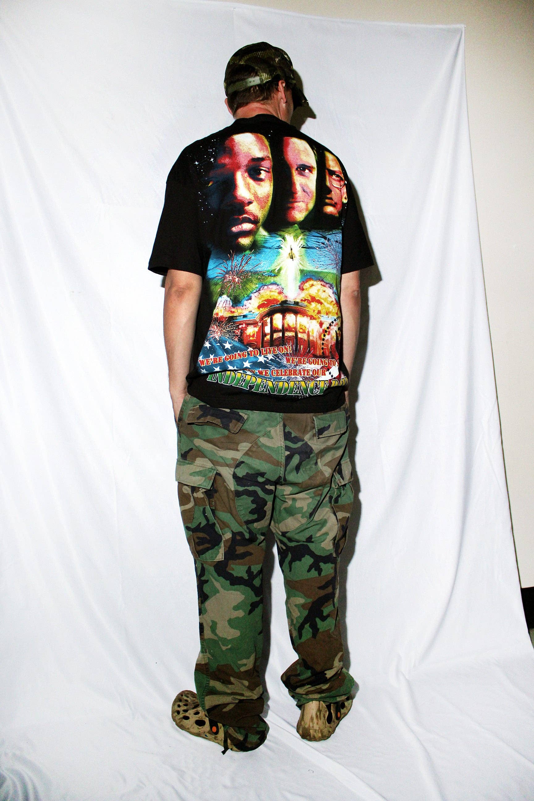 Backstock co - Vente T-shirt sérigraphié – unisexe - T-shirt ID4 Independence Day / Will Smith Art Fan Orig.6