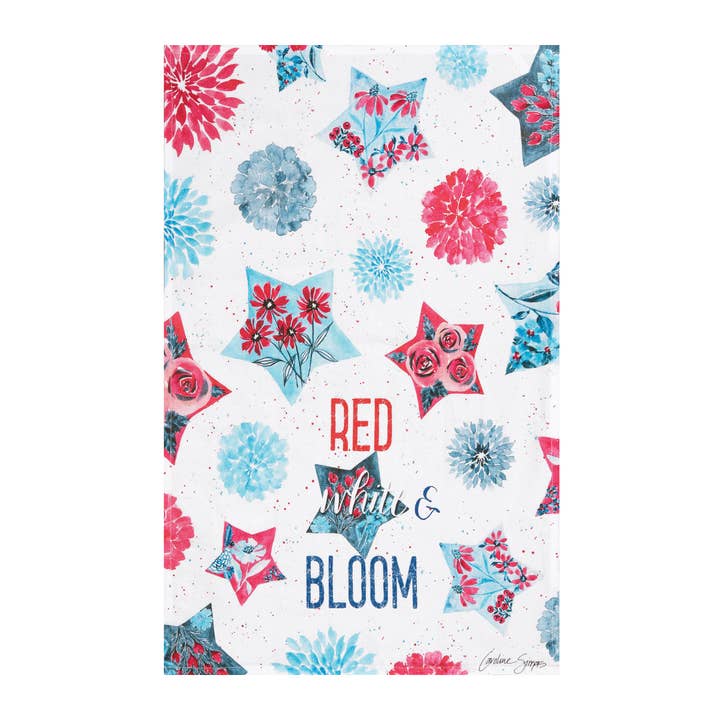 Serviette de cuisine Patriotic Red White & Bloom 4th Of July SALE pour la vente par C&F Home