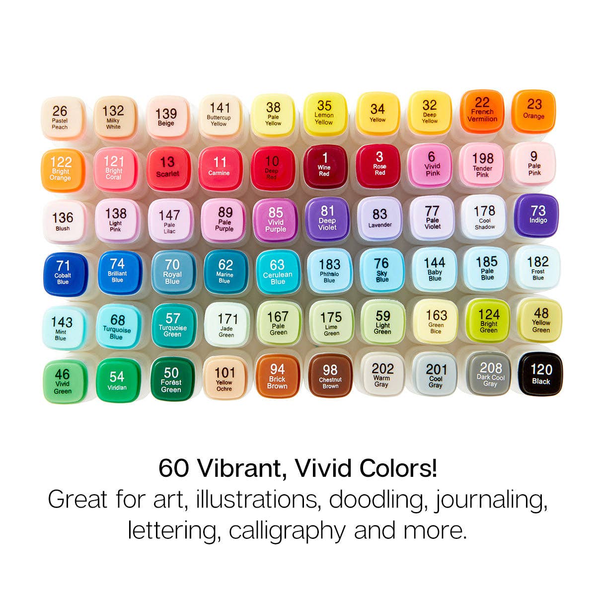 KINGART - Wholesale Marker - Double-Ended Alcohol Markers - 60 Colors2