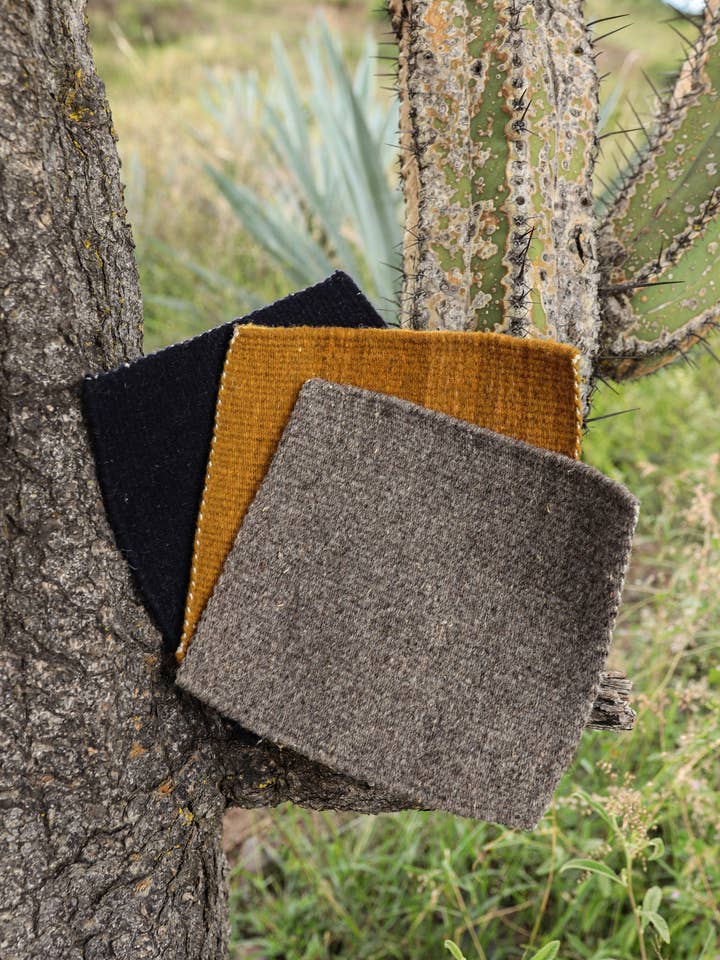 Handwoven Wool Coaster Set for wholesale by LOOM IMPORTS