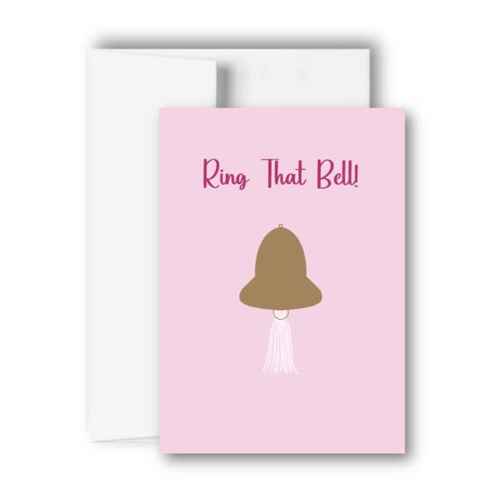 Brandi Creations Design Studio - Wholesale Thinking of You Card - Ring The Bell Breast Cancer Encouragement Greeting Card 0