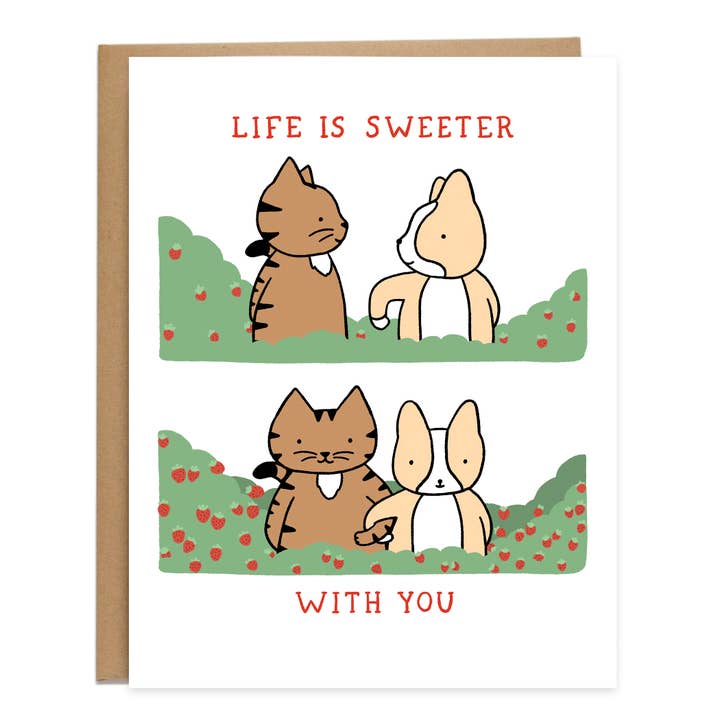 Life is Sweeter With You Berries Card for wholesale by Tiffbits