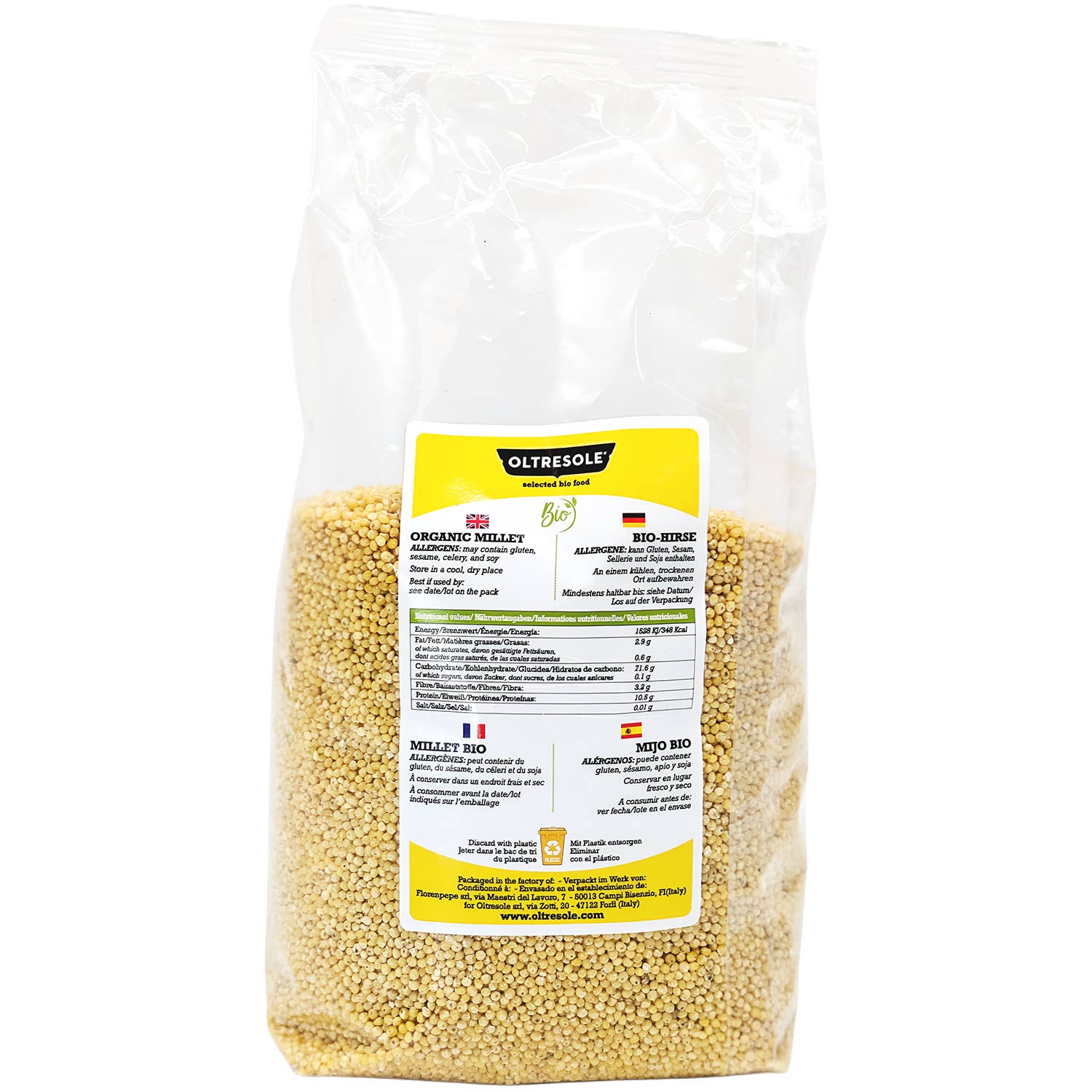 Oltresole - Wholesale Whole Grains - ORGANIC MILLET 1 Kg3