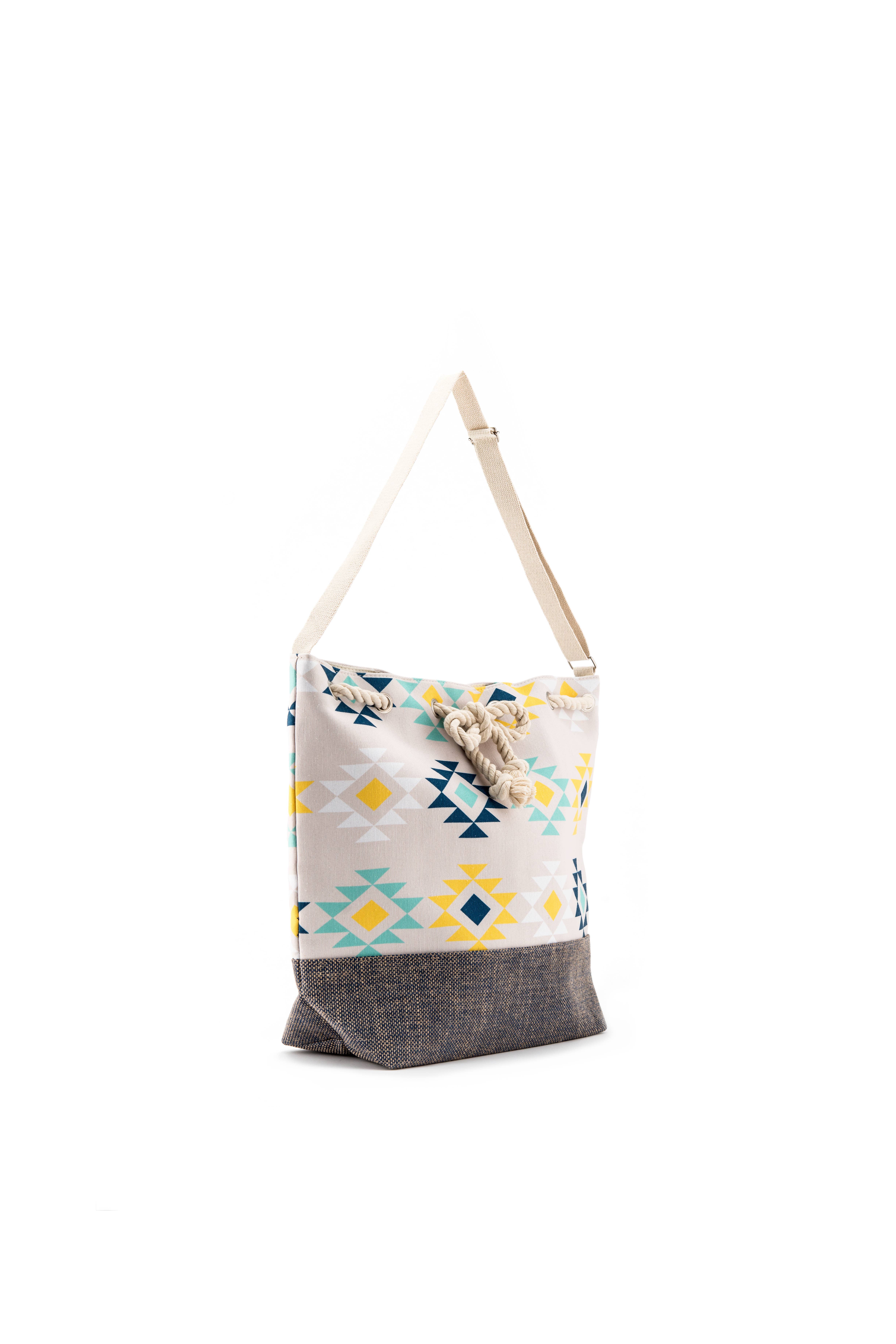 Weddingstar Inc. – wholesale Tote bag – Women's – Extra-Large Drawstring Tote Bag - Aztec Tribal Print2