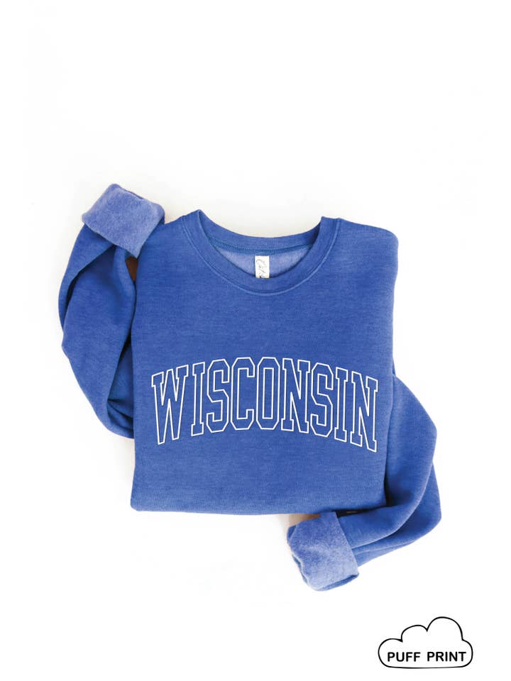 OAT COLLECTIVE - Vente Sweat-shirt à imprimés – femme - Sweat-shirt graphique WISCONSIN PUFF PRINT5