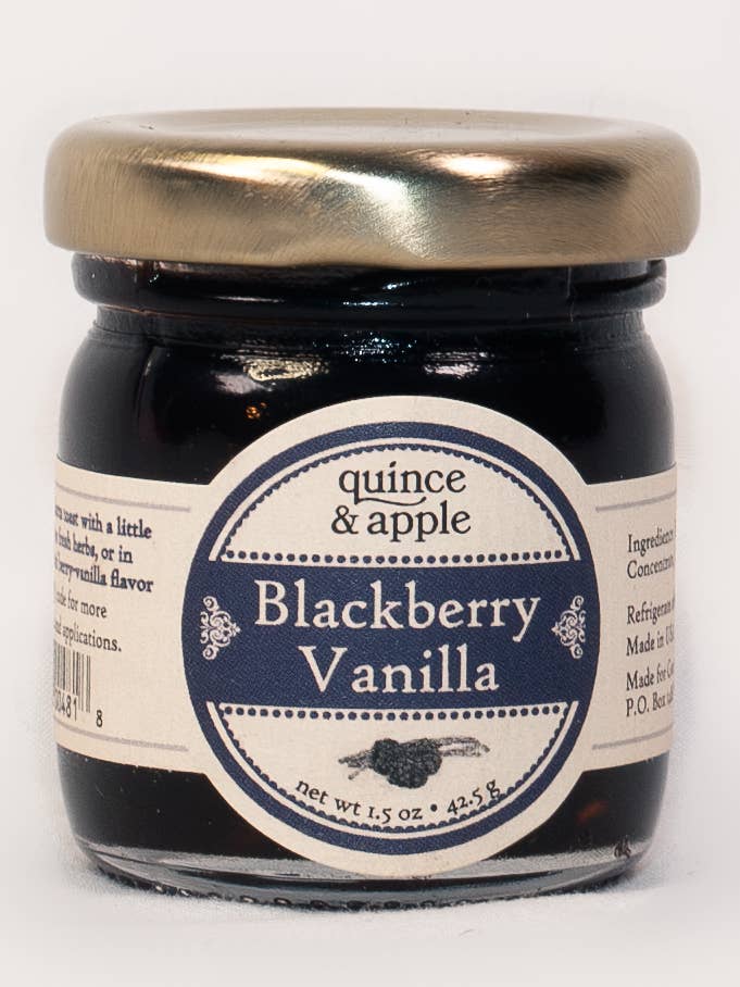 1.5oz Blackberry Vanilla Conserves-12 per case for wholesale by Gourmet Indulgences, LLC (dba Quince & Apple Company)