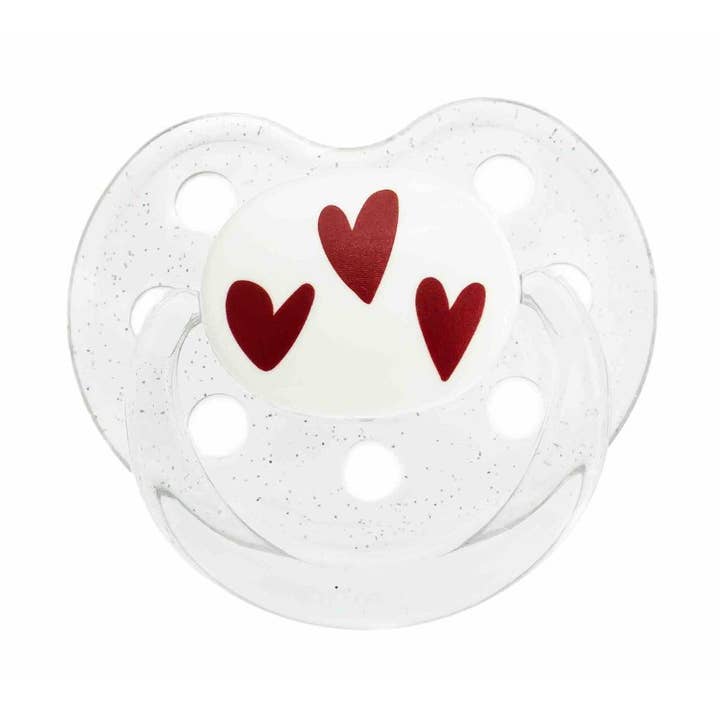 Pacifier (0-6 months) - Hearts for wholesale by Le Biberon Français