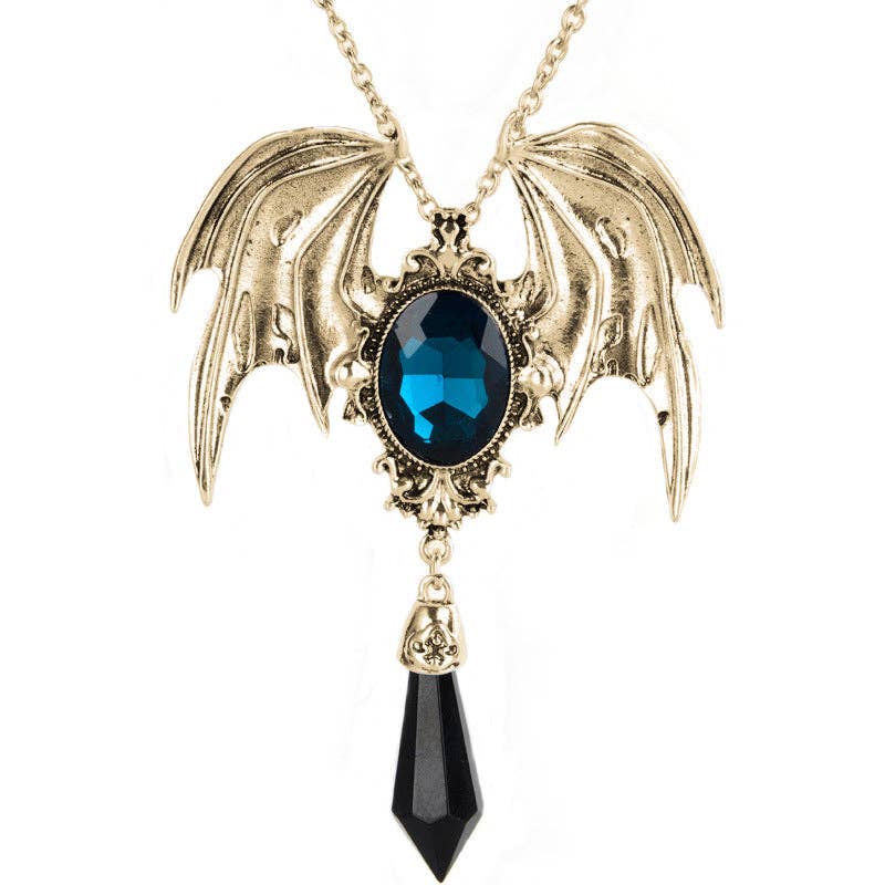 Tourtiwi – wholesale Pendant/charm necklace – Halloween Gothic Bat Wings Pendant Necklace7