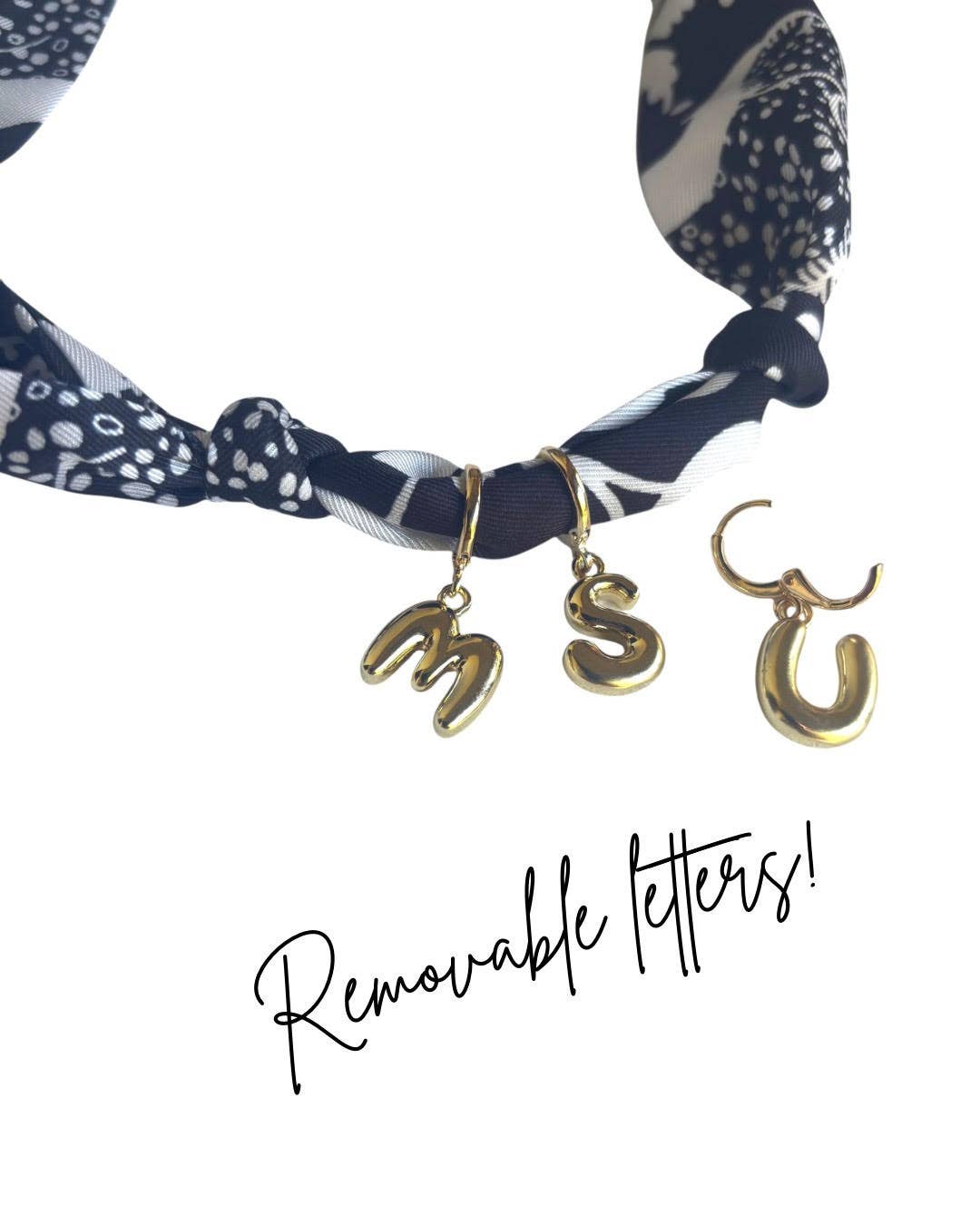 Nora James jewelry - Vente Colliers à pendentif - Collier/foulard de jour de match personnalisé noir2