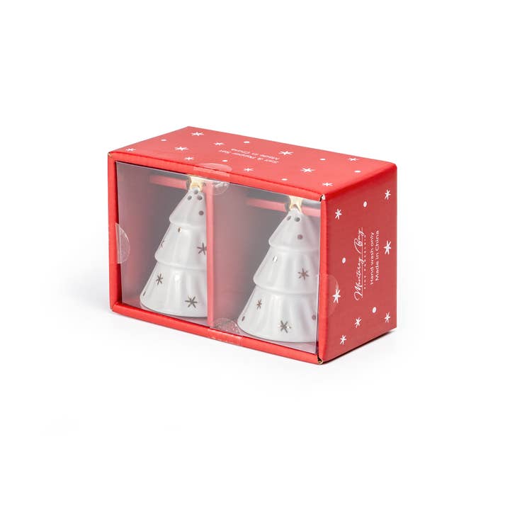 Grace Teaware - Wholesale Salt & Pepper Shaker Set - Gift Boxed Holiday Gold Pine Salt and Pepper Shaker Set3