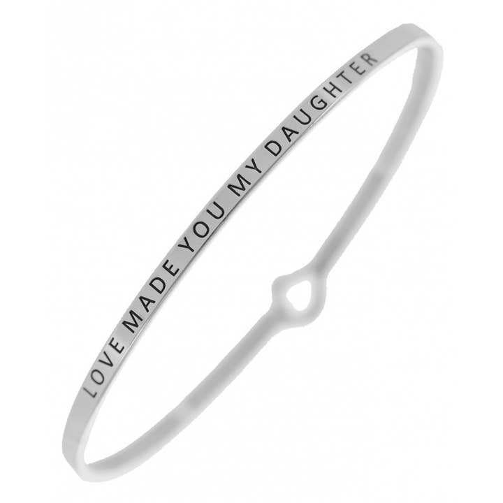 FR5460 LOVE MADE YOU MY DAUGHTER_3mm Bangle for wholesale by 0011 PREMIERE